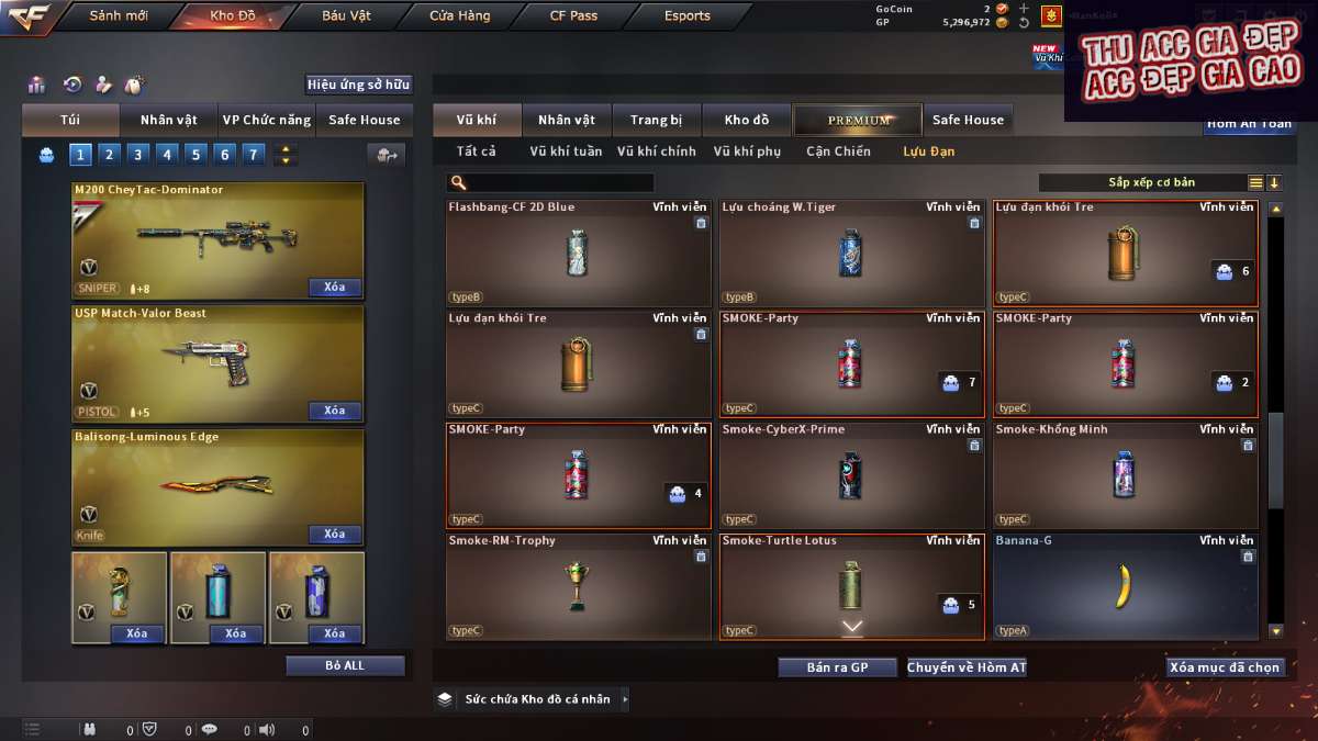 shop acc cf uy tin gia re